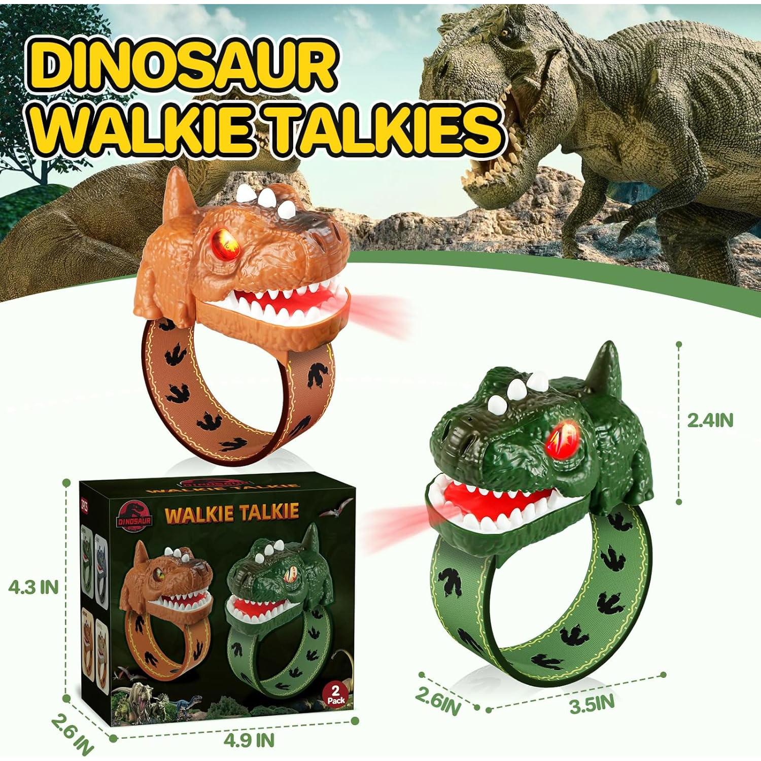 Walkie Talkies Dinosaurio T-Rex Recargables para Niños 3-12 Años