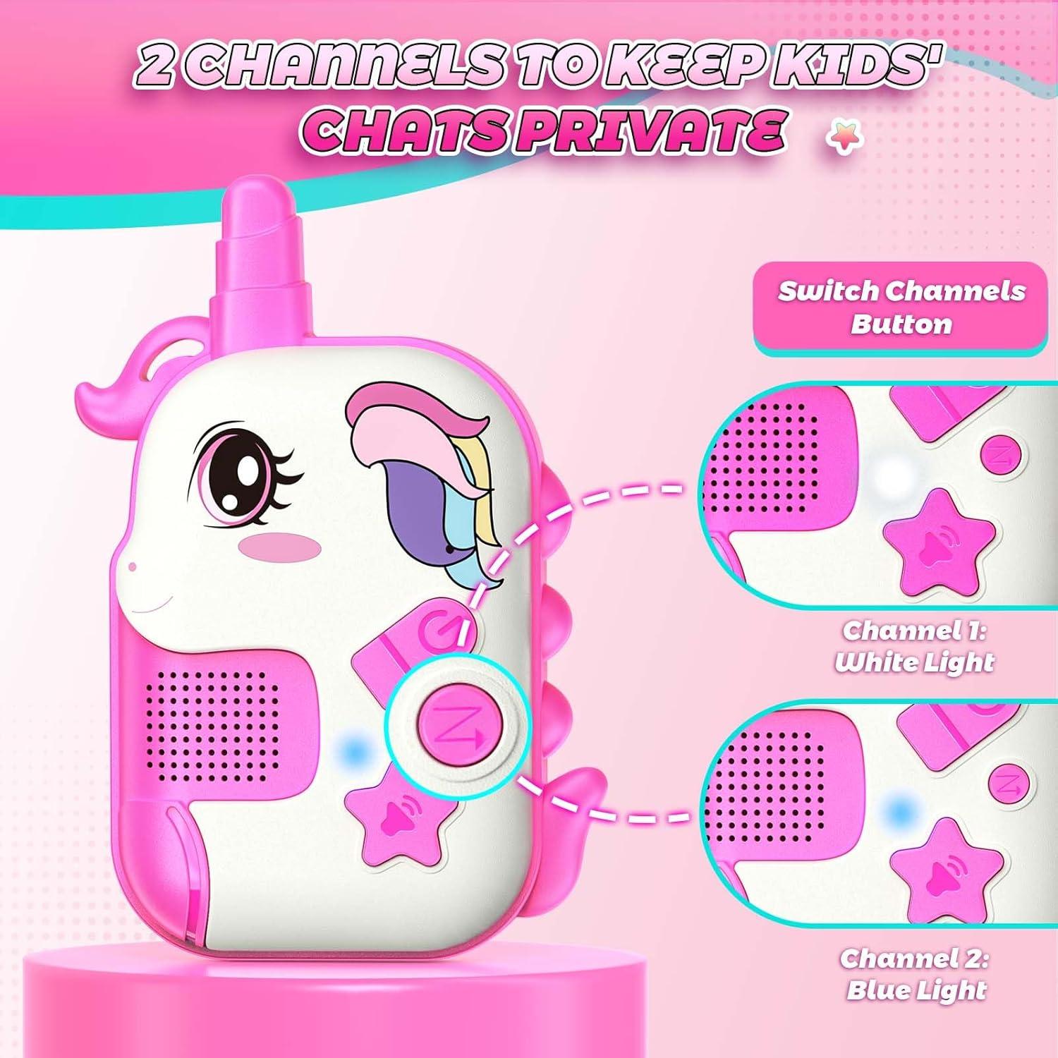 Walkie Talkies Recargables Unicornio Comedyfun 2 Paquete