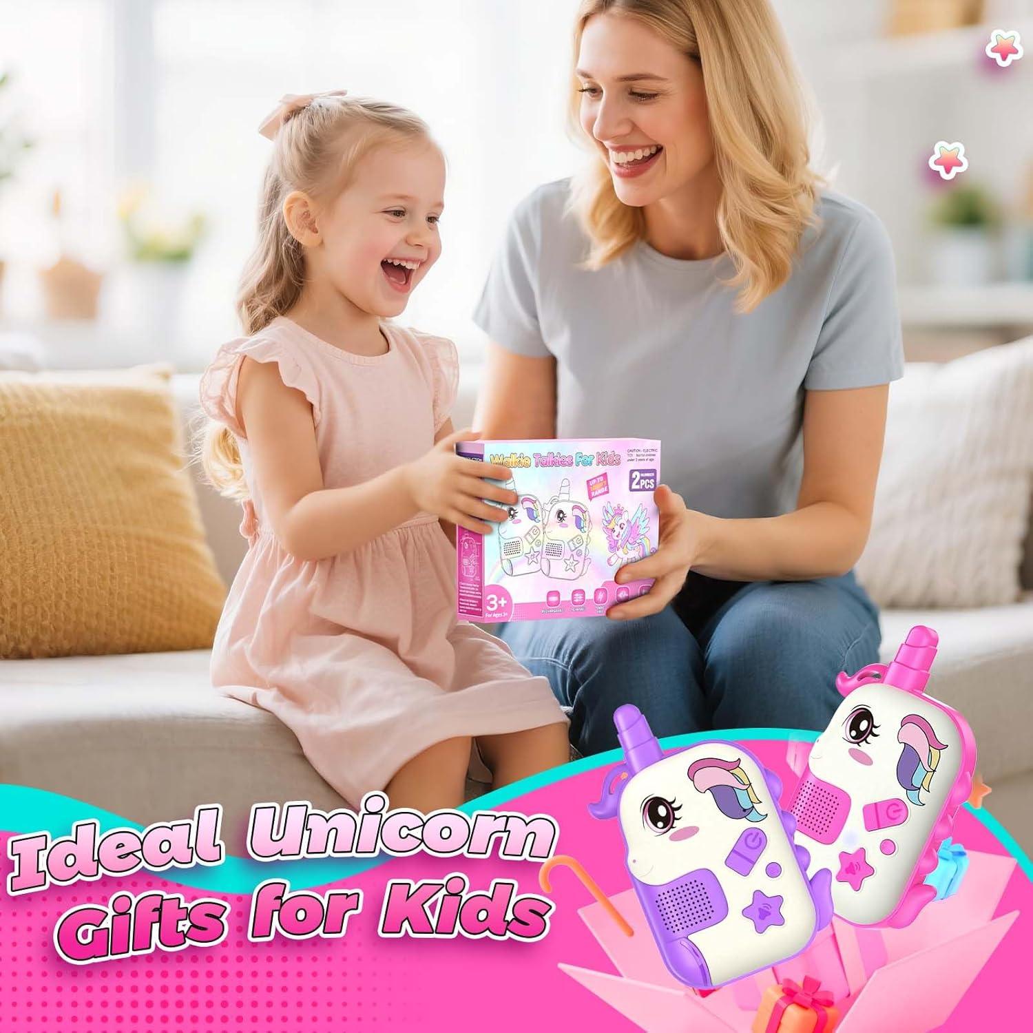 Walkie Talkies Recargables Unicornio Comedyfun 2 Paquete