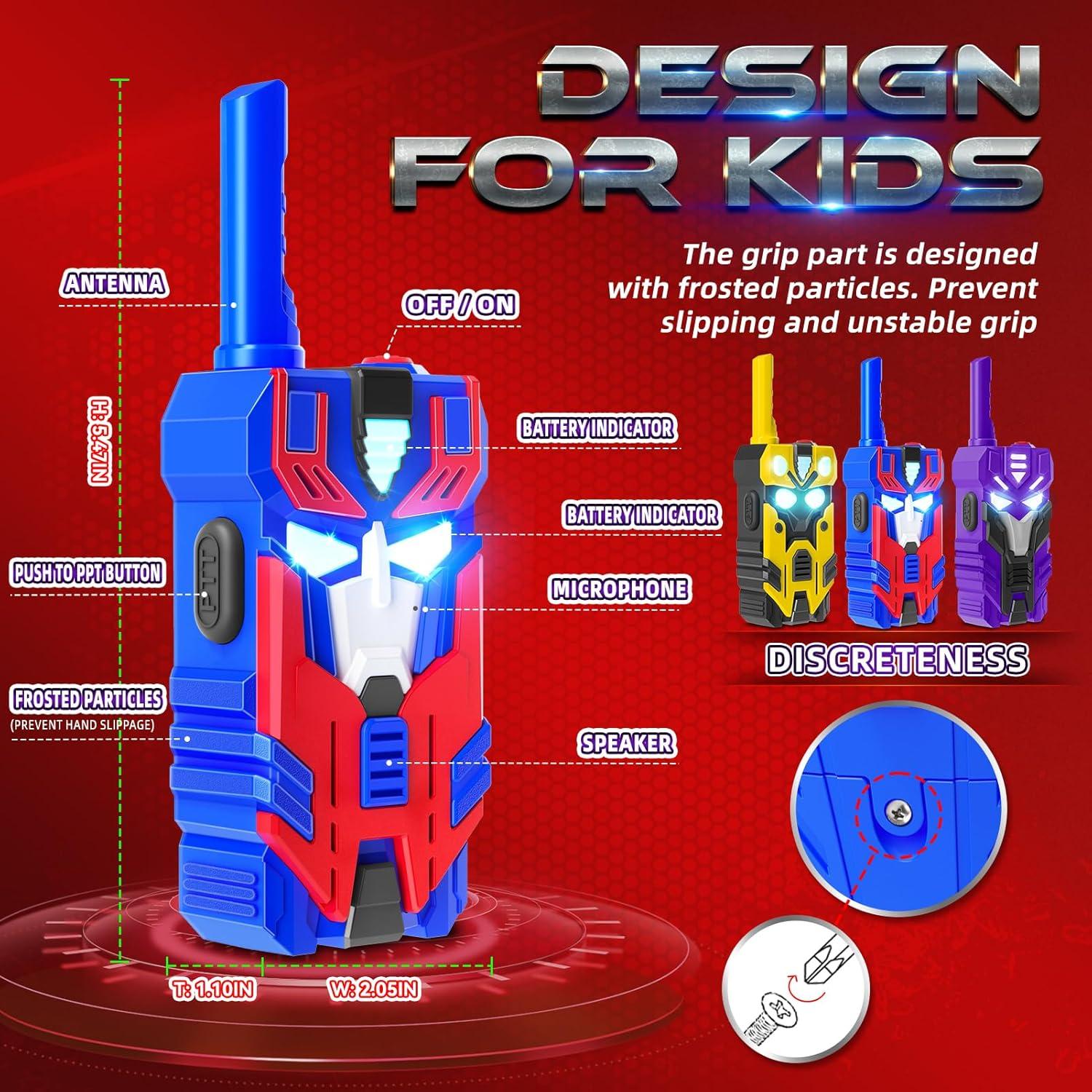 Walkie Talkies para Niños BTMBORY - 3 Paquete, Rango 762m