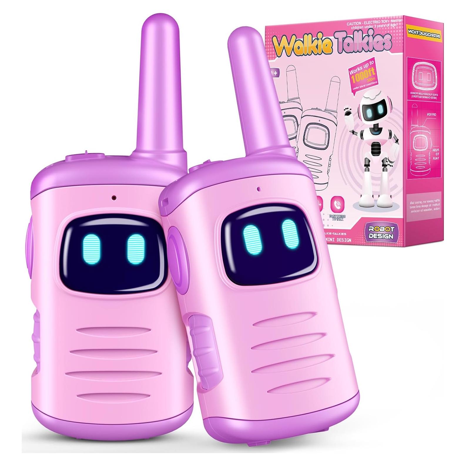 Walkie Talkies para Niñas Comedyfun Rosa 2 Unidades 304.8m