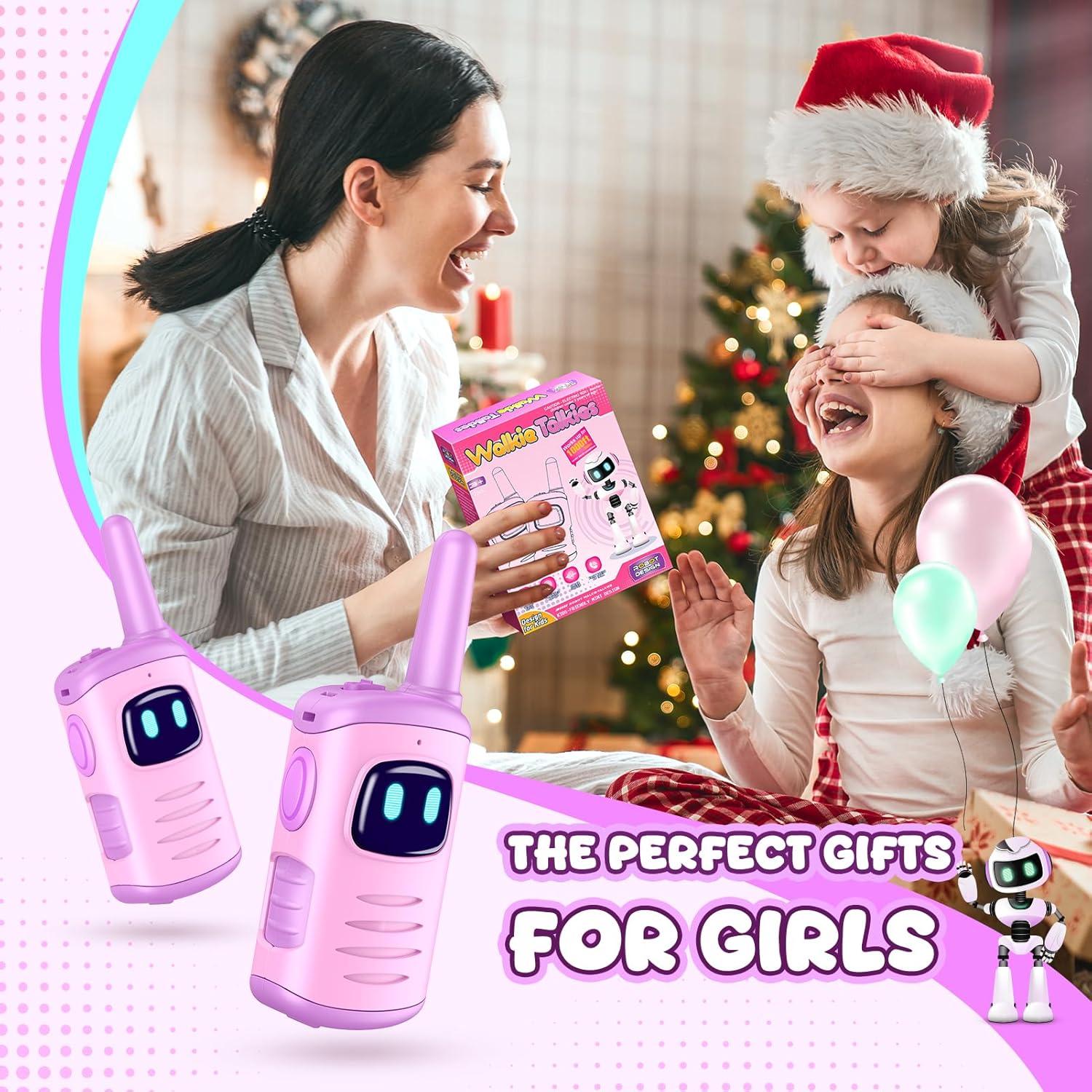 Walkie Talkies para Niñas Comedyfun Rosa 2 Unidades 304.8m