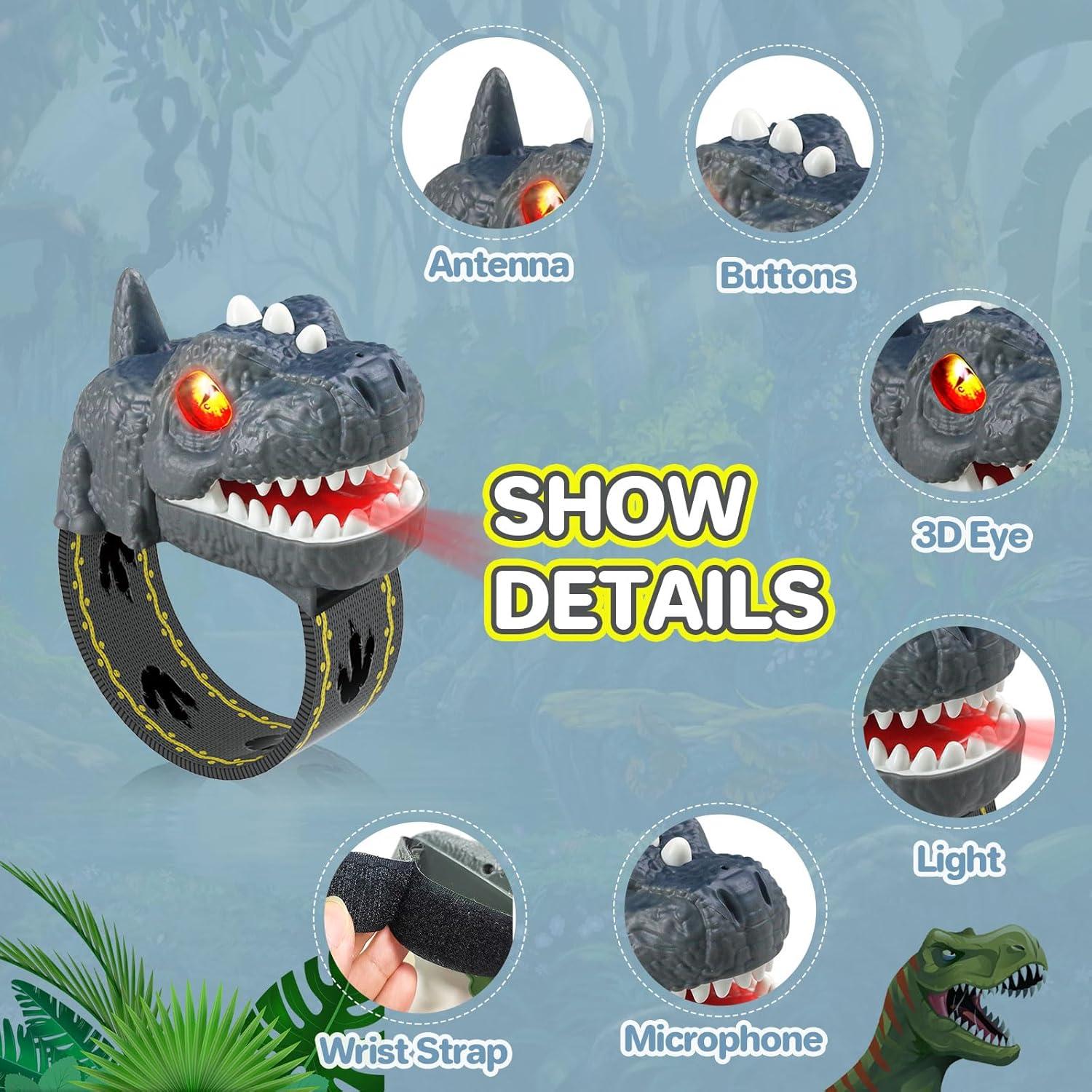 Walkie Talkies Dinosaurio T-Rex Recargables para Niños 2 Pack