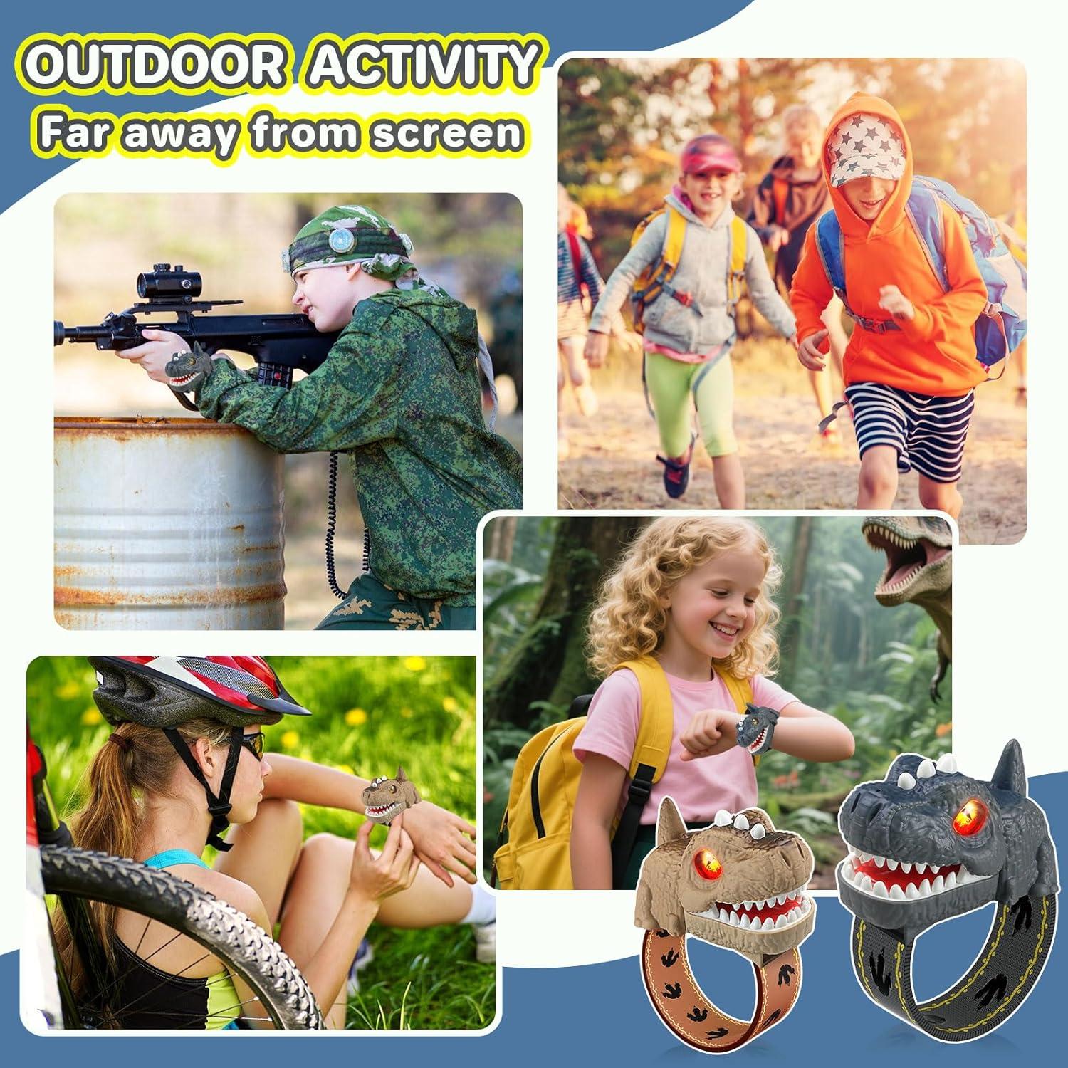 Walkie Talkies Dinosaurio T-Rex Recargables para Niños 2 Pack