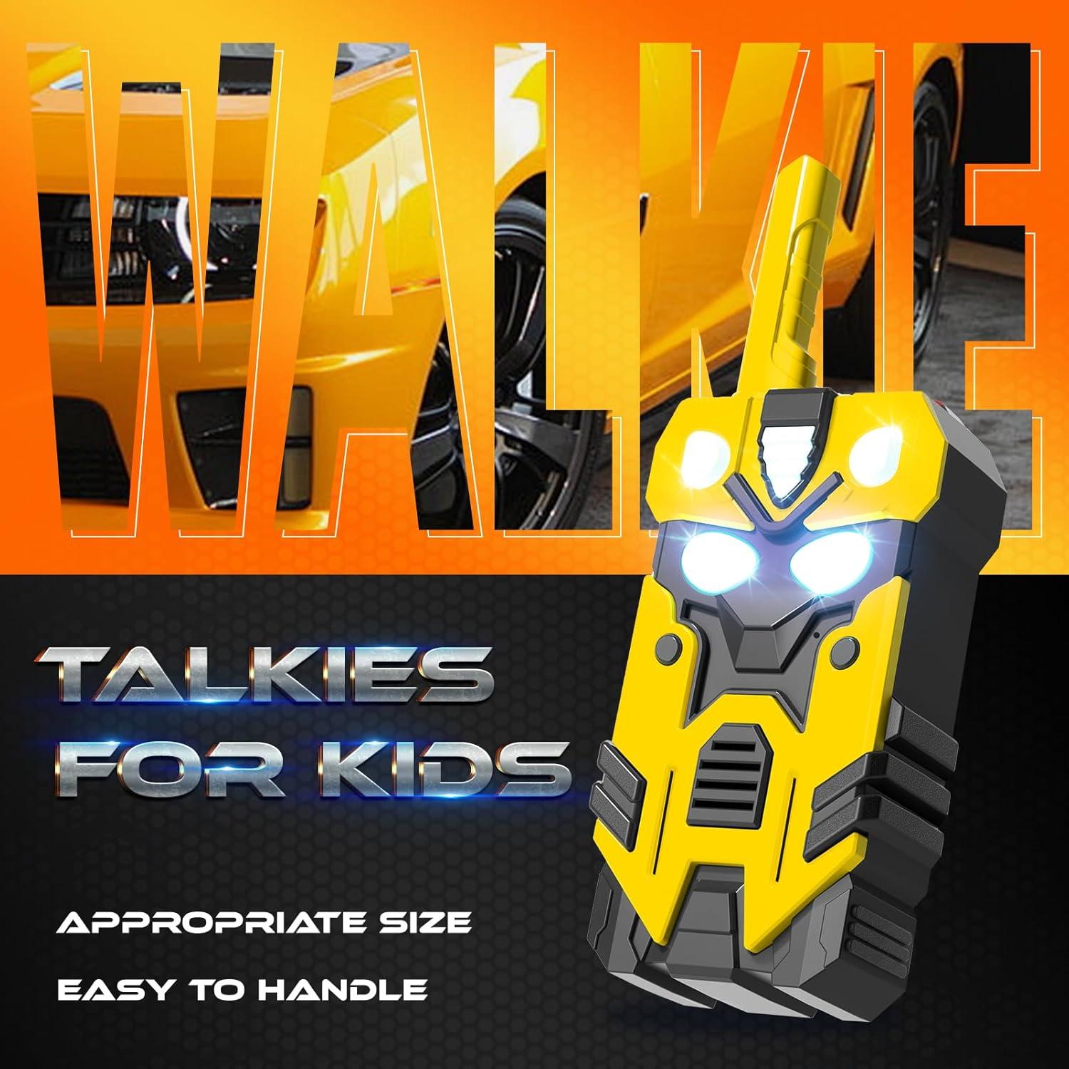 Walkie Talkies Robot Hornet para Niños 2 Pack - Rango 762m