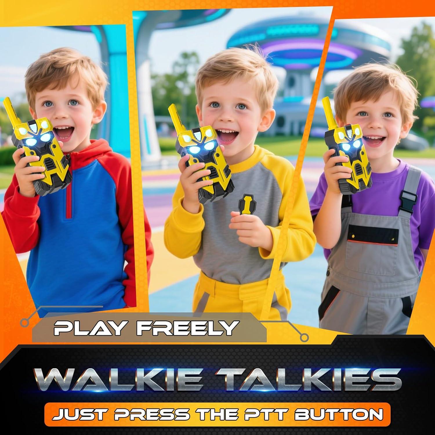 Walkie Talkies Robot Hornet para Niños 2 Pack - Rango 762m