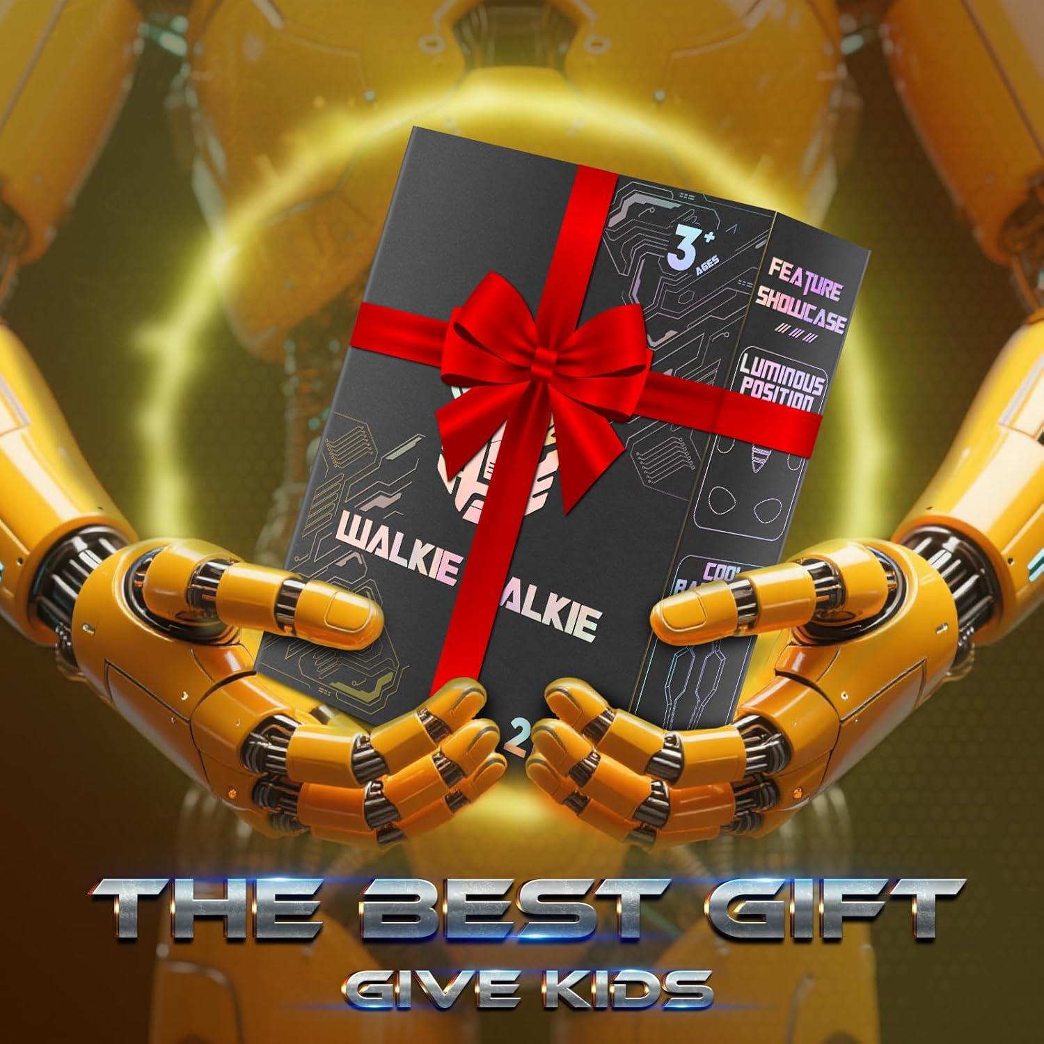 Walkie Talkies Robot Hornet para Niños 2 Pack - Rango 762m