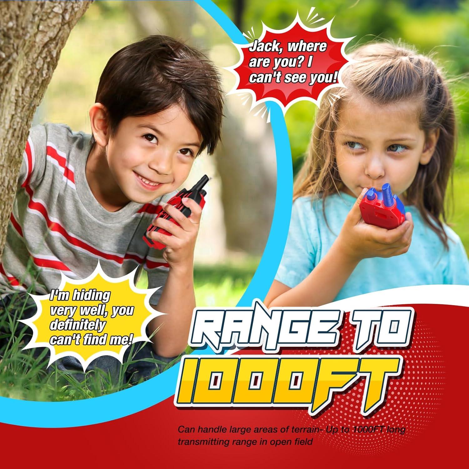 Walkie Talkies Recargables para Niños Evassal 2 Paquete