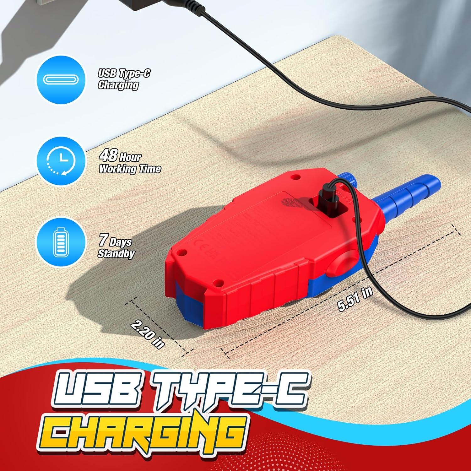 Walkie Talkies Recargables para Niños Evassal 2 Paquete