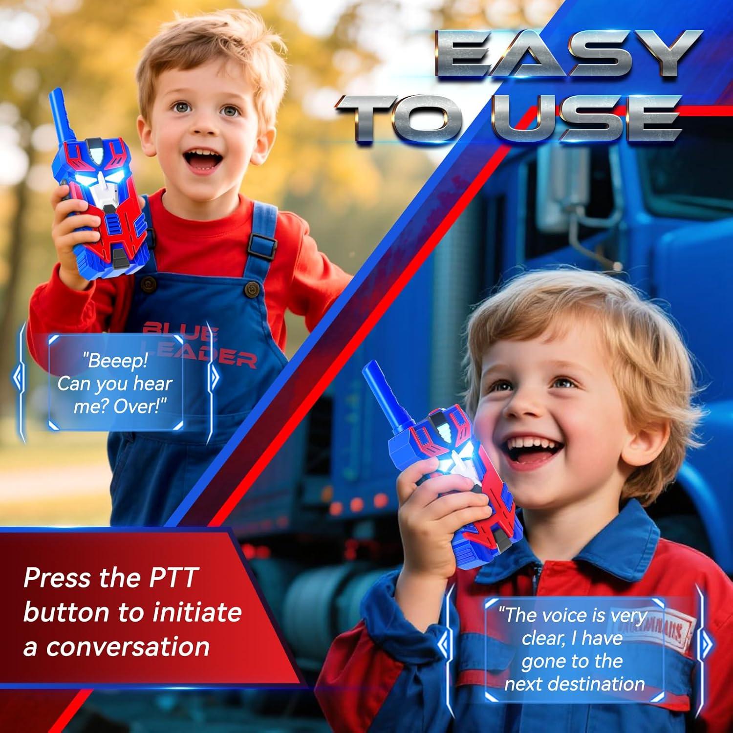 Walkie Talkies para Niños BTMBORY Robot Líder Azul 2 Piezas