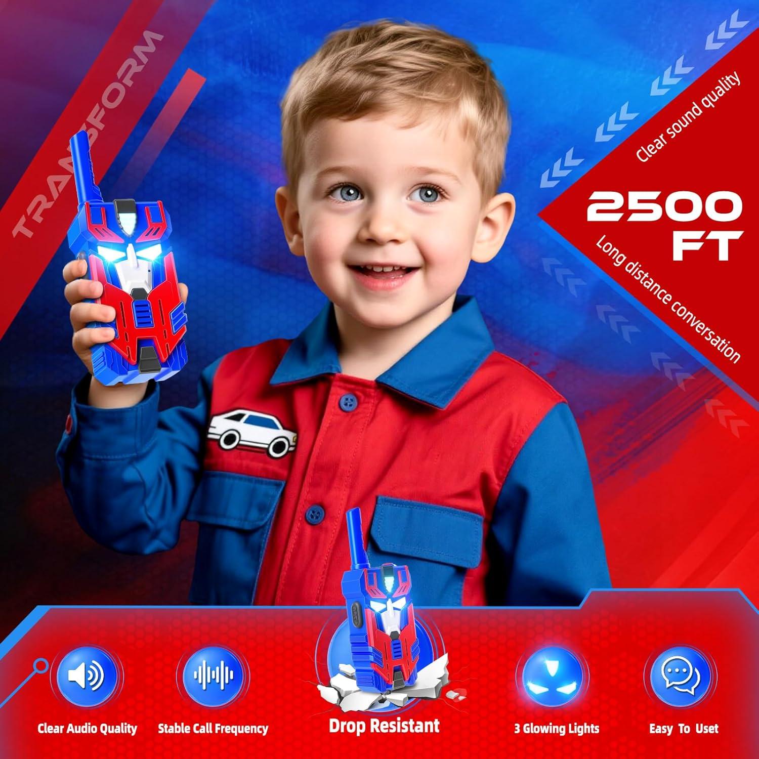 Walkie Talkies para Niños BTMBORY Robot Líder Azul 2 Piezas