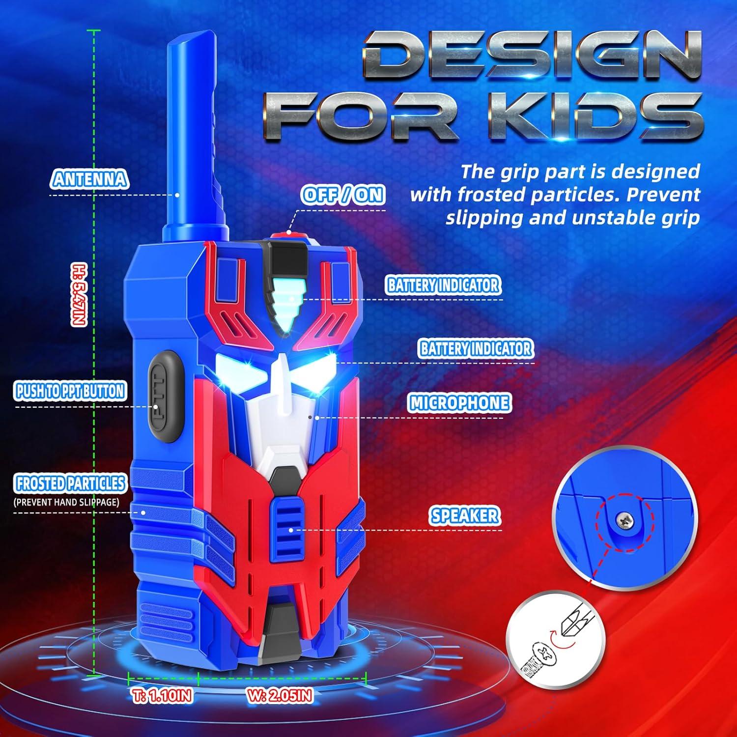 Walkie Talkies para Niños BTMBORY Robot Líder Azul 2 Piezas