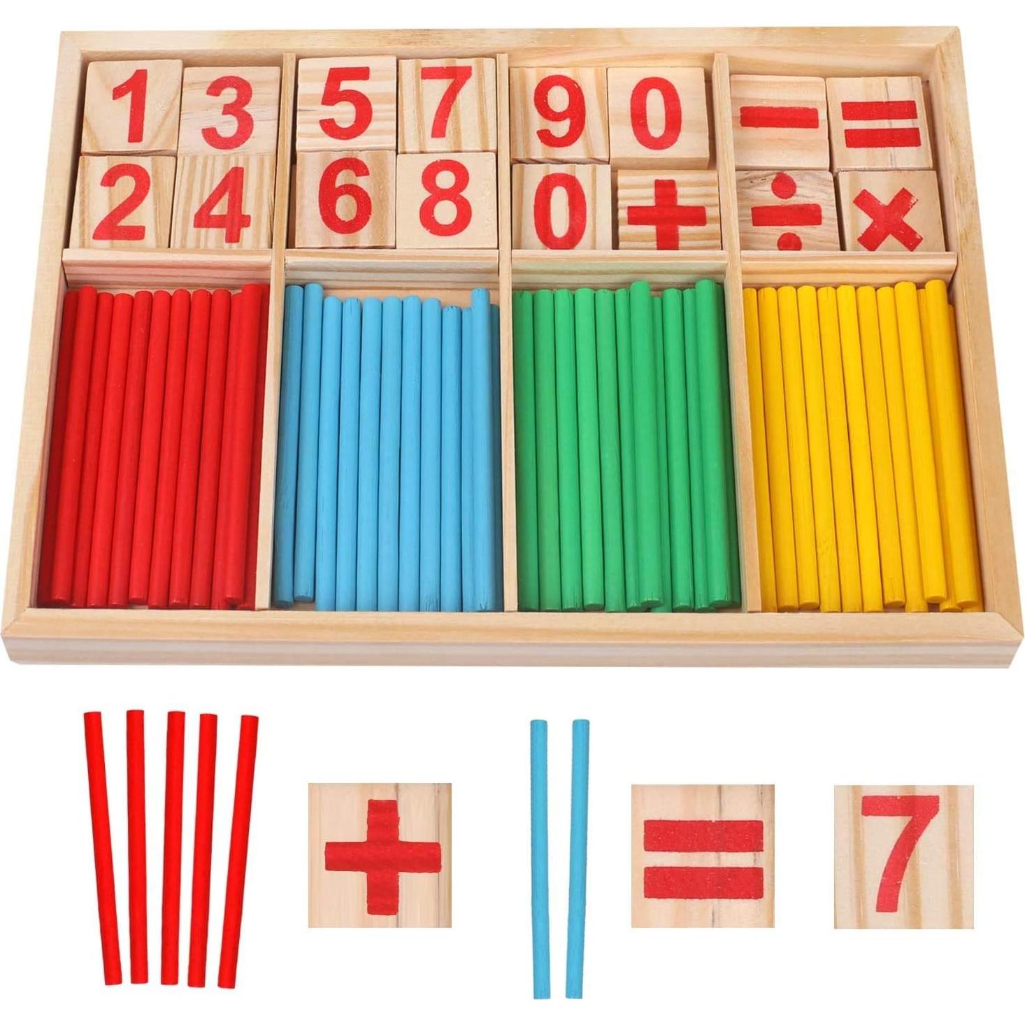 Juguete Educativo de Matemáticas Umbresen - Palos de Madera