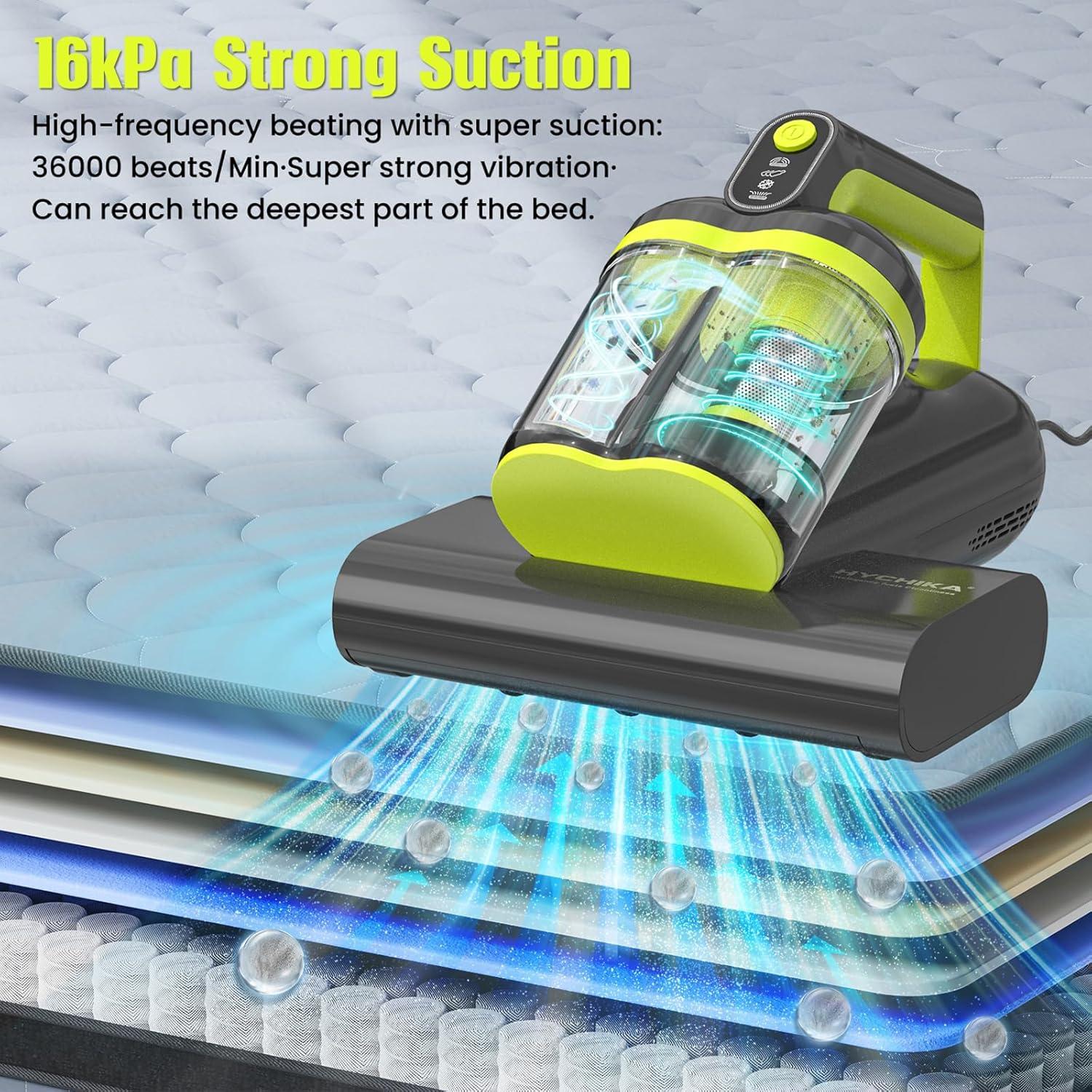 Aspiradora de colchones HYCHIKA con filtro HEPA y calentamiento