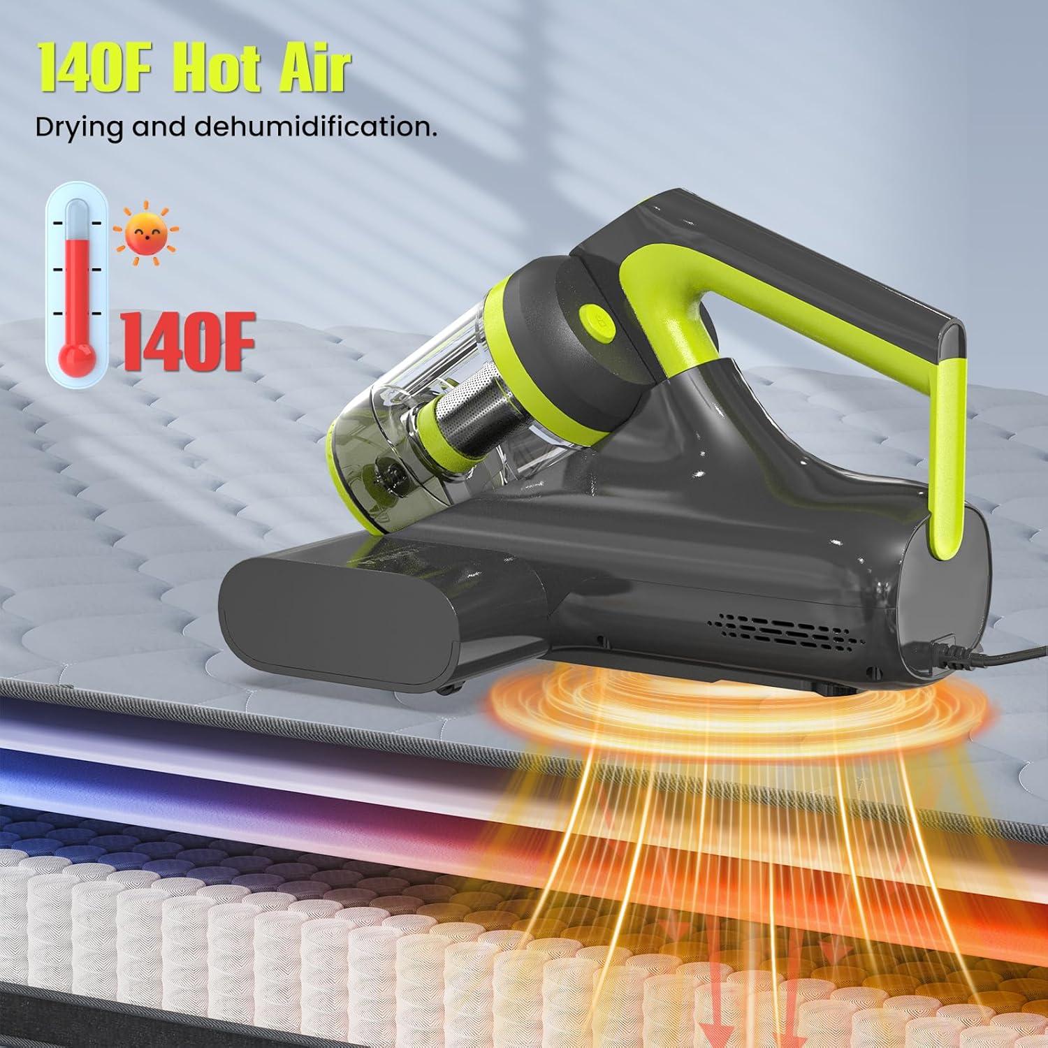 Aspiradora de colchones HYCHIKA con filtro HEPA y calentamiento