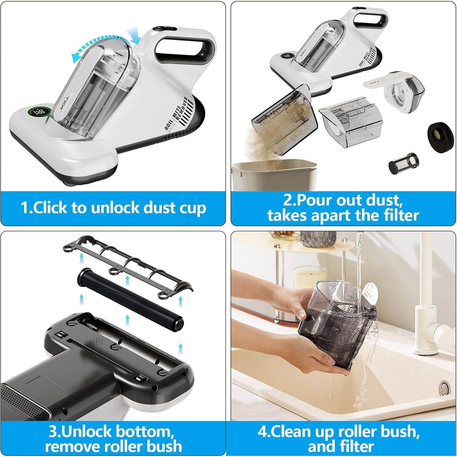 Limpiador de colchones TER MC-10, 450W, 16Kpa, HEPA, UV-C