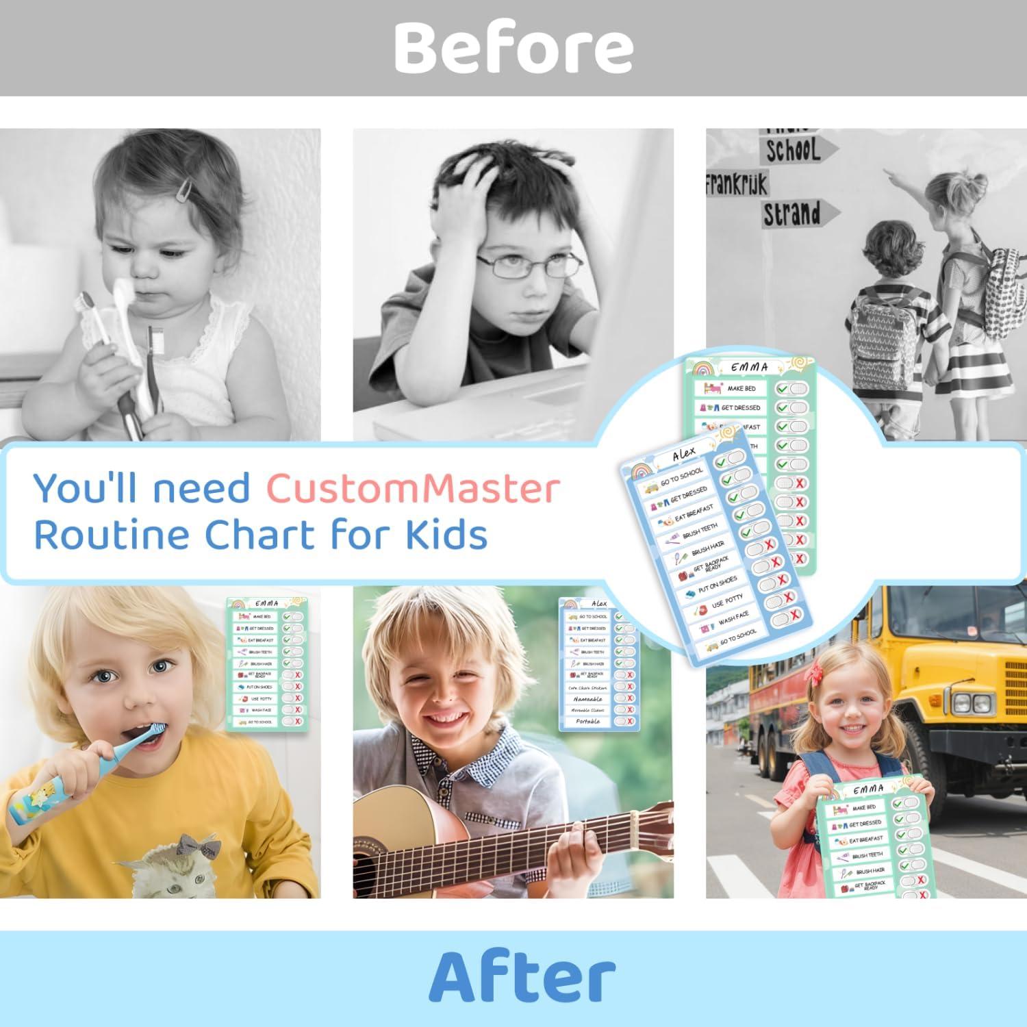 Tabla de Tareas 2 en 1 CustomMaster para Niños - Magnética