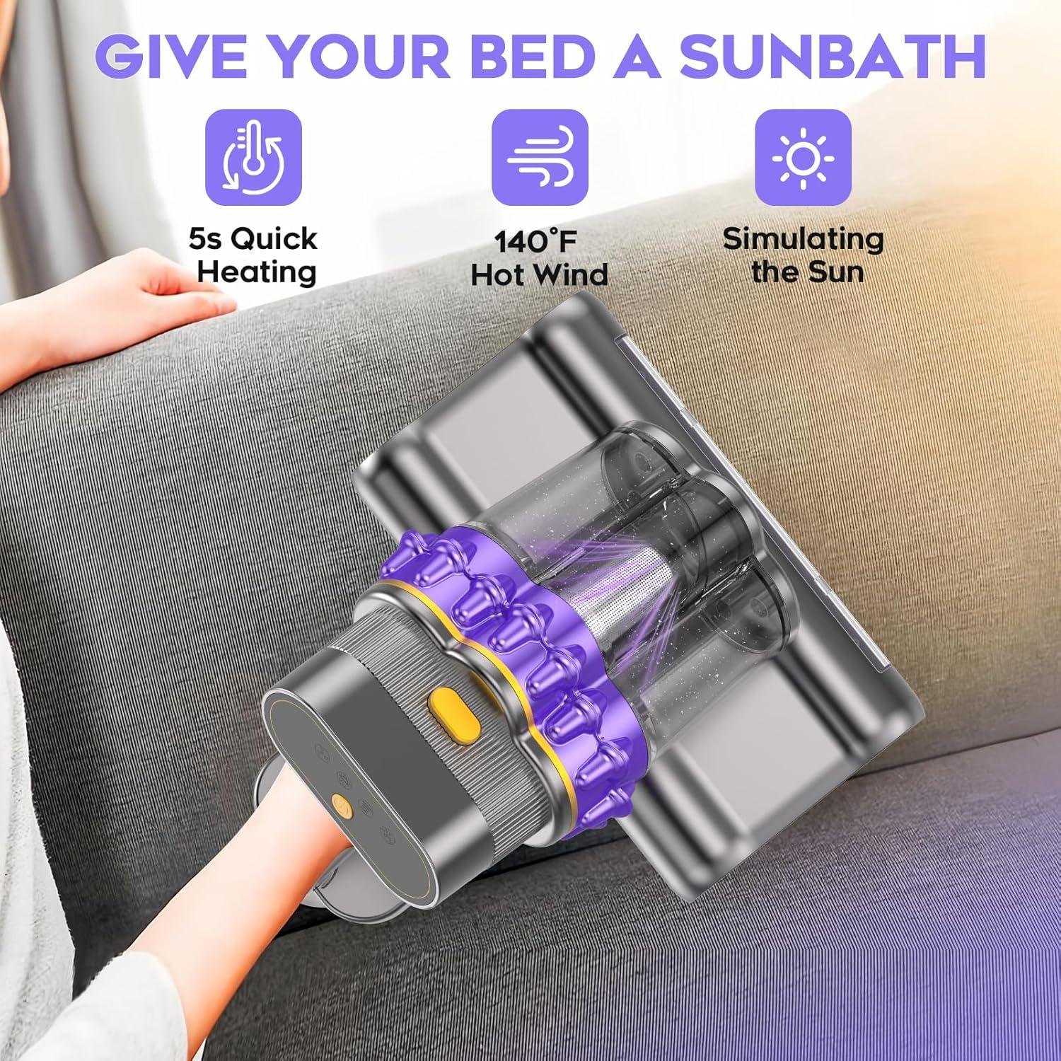 Aspiradora de Colchones AUXCO JQ308 con Luz UV-C y Filtro HEPA