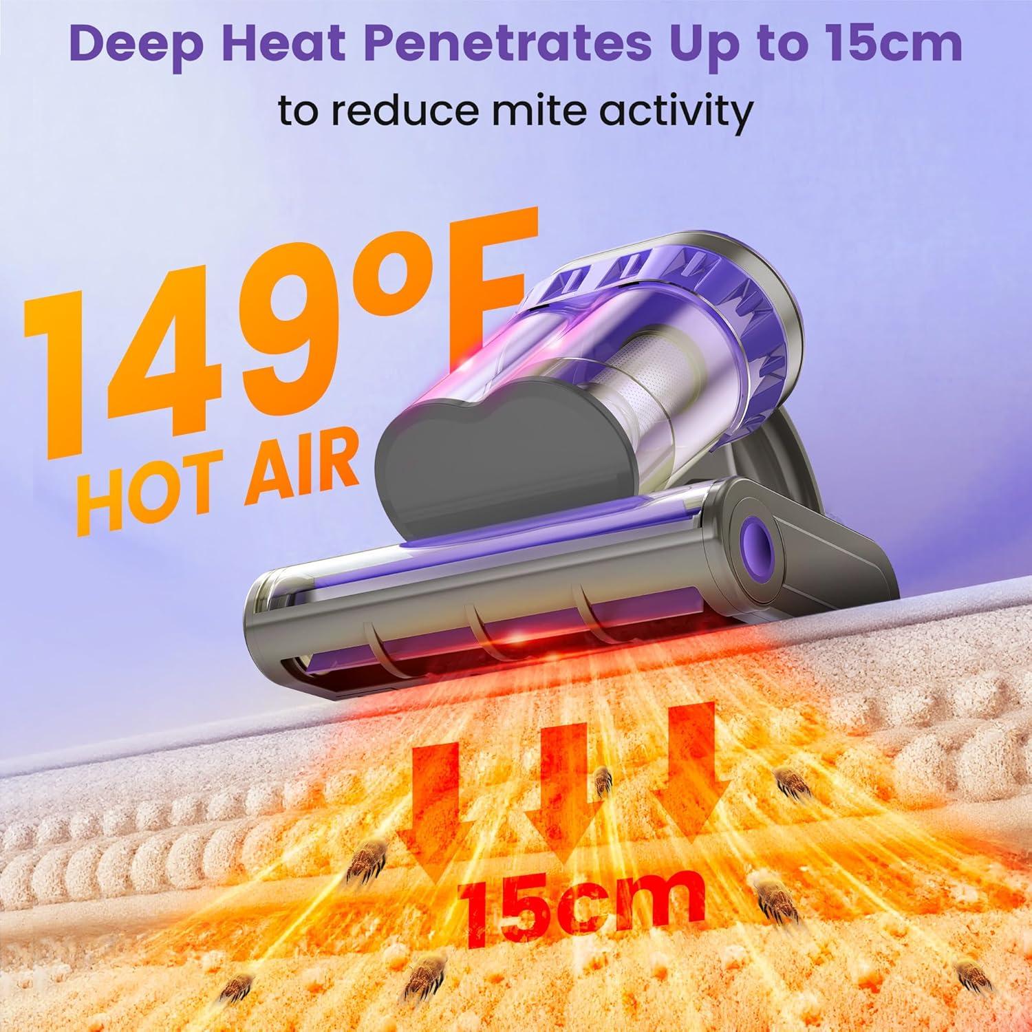 Limpiador de Colchones Yassol M1 550W con Luz UV-C y Calor