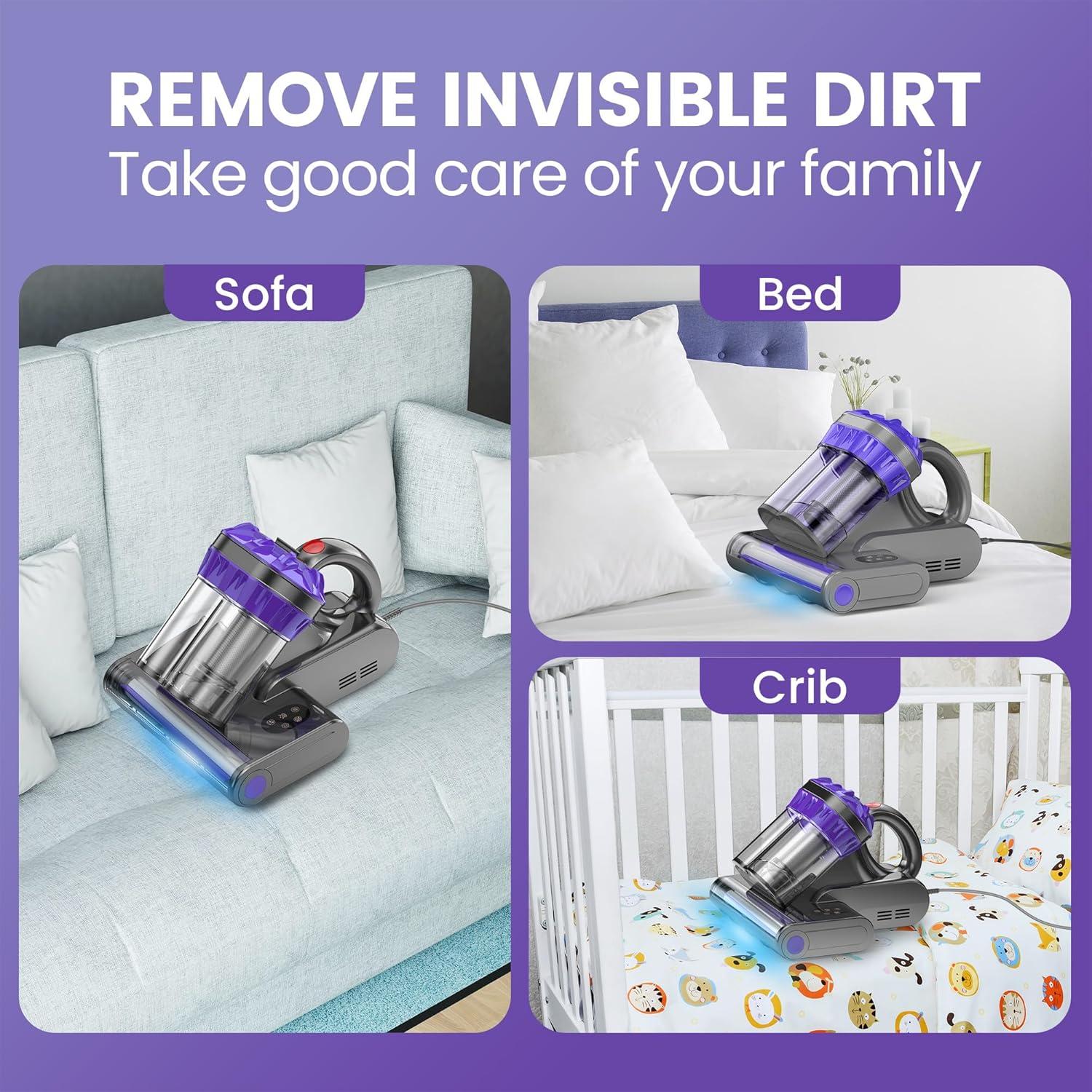 Limpiador de Colchones Yassol M1 550W con Luz UV-C y Calor