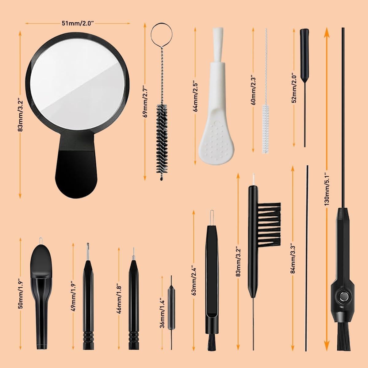 Kit de Limpieza 15 Piezas para Audífonos Aierting - Compacto y Multifuncional