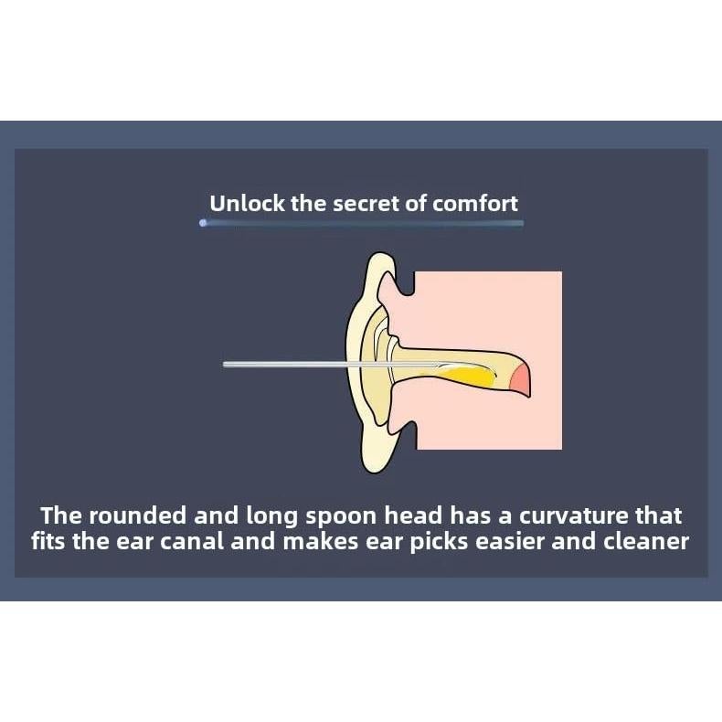 Kit de Limpieza de Oídos Profesional Acero Inoxidable 6 Piezas