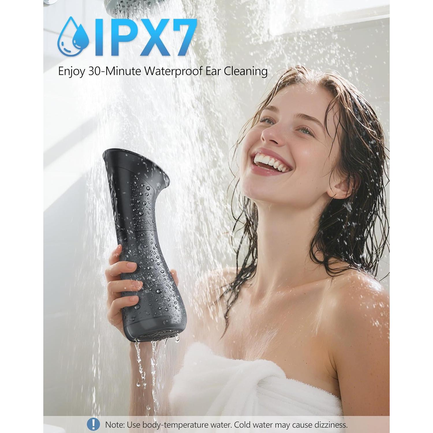 Limpiador de Oídos Eléctrico MOVMAO E80 con Pantalla LED y 12 Puntas