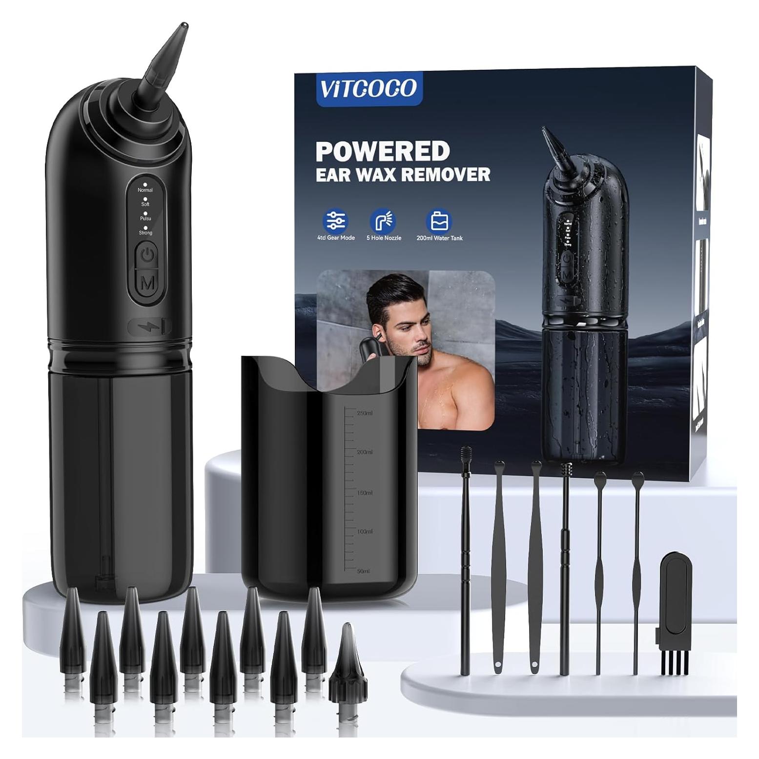 Kit Limpiador de Cera de Oído VITCOCO 2000mAh IPX7 4 Modos