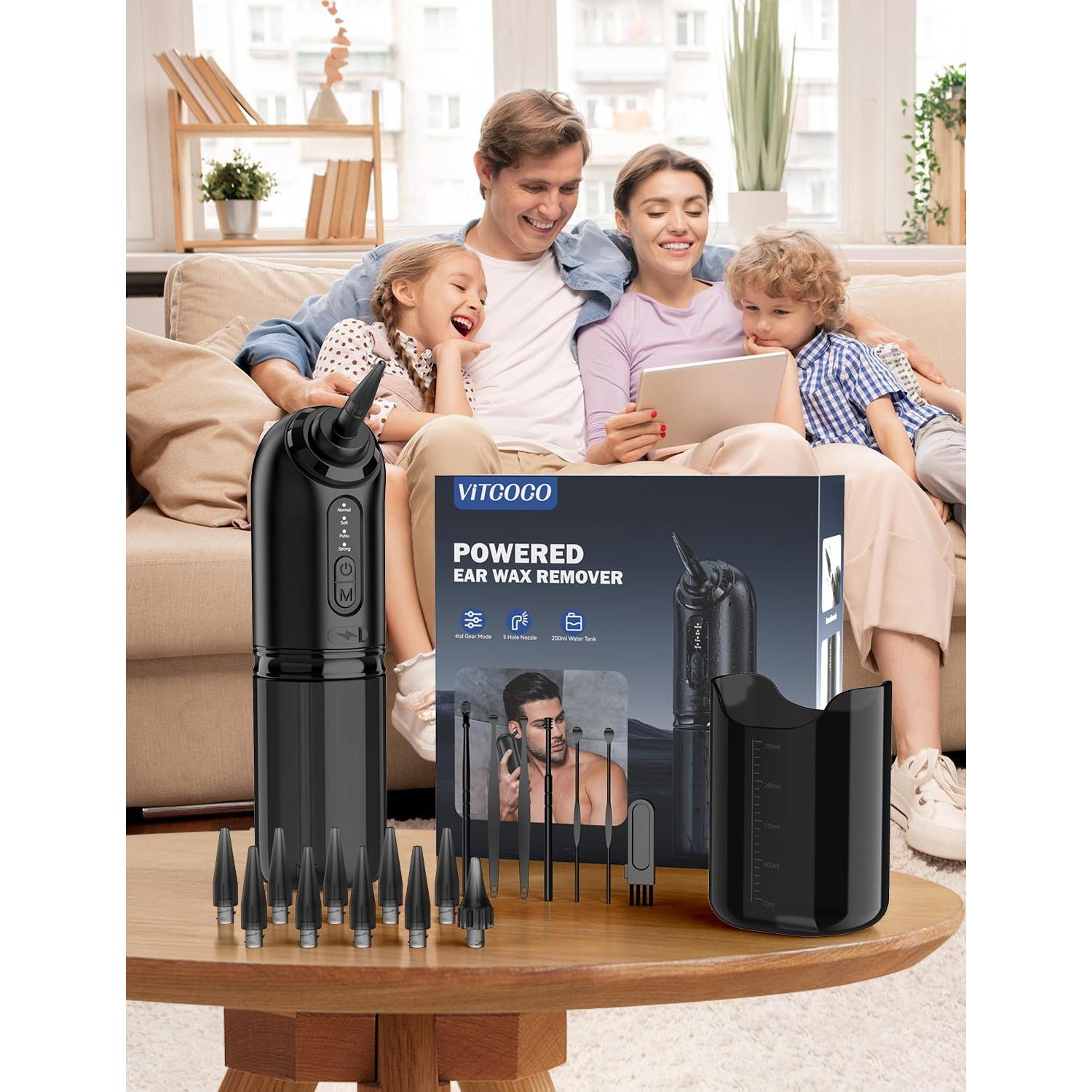 Kit Limpiador de Cera de Oído VITCOCO 2000mAh IPX7 4 Modos