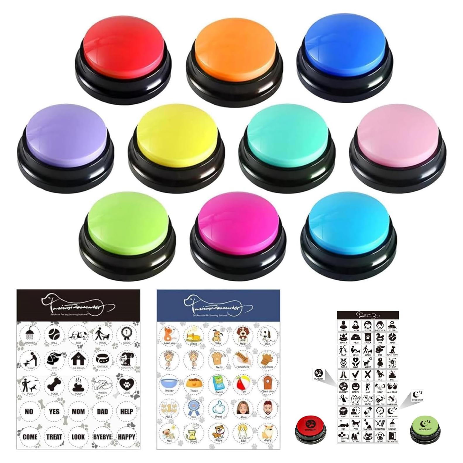 Juego de 10 Botones para Perros BOSKEY - Comunicación Interactiva