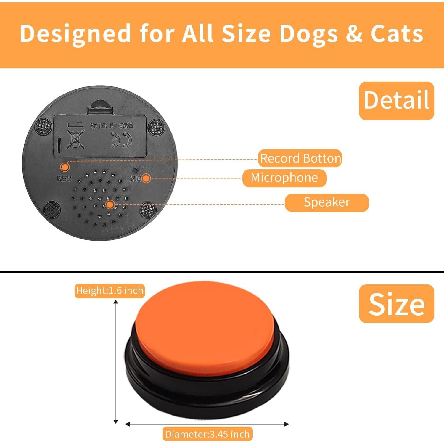 Juego de 10 Botones para Perros BOSKEY - Comunicación Interactiva