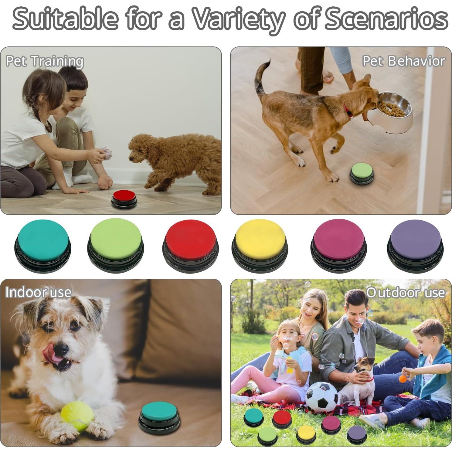 Juego de 10 Botones para Perros BOSKEY - Comunicación Interactiva