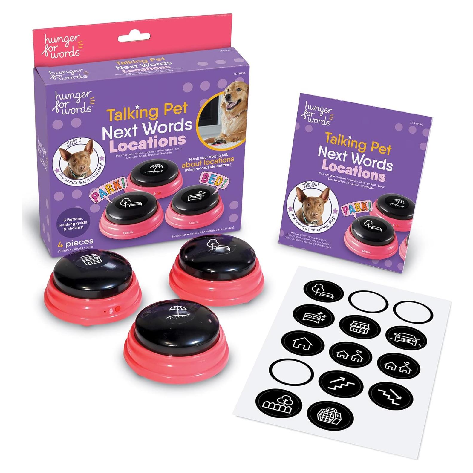 Botones de Habla para Mascotas Hambre por Palabras - Set de 3