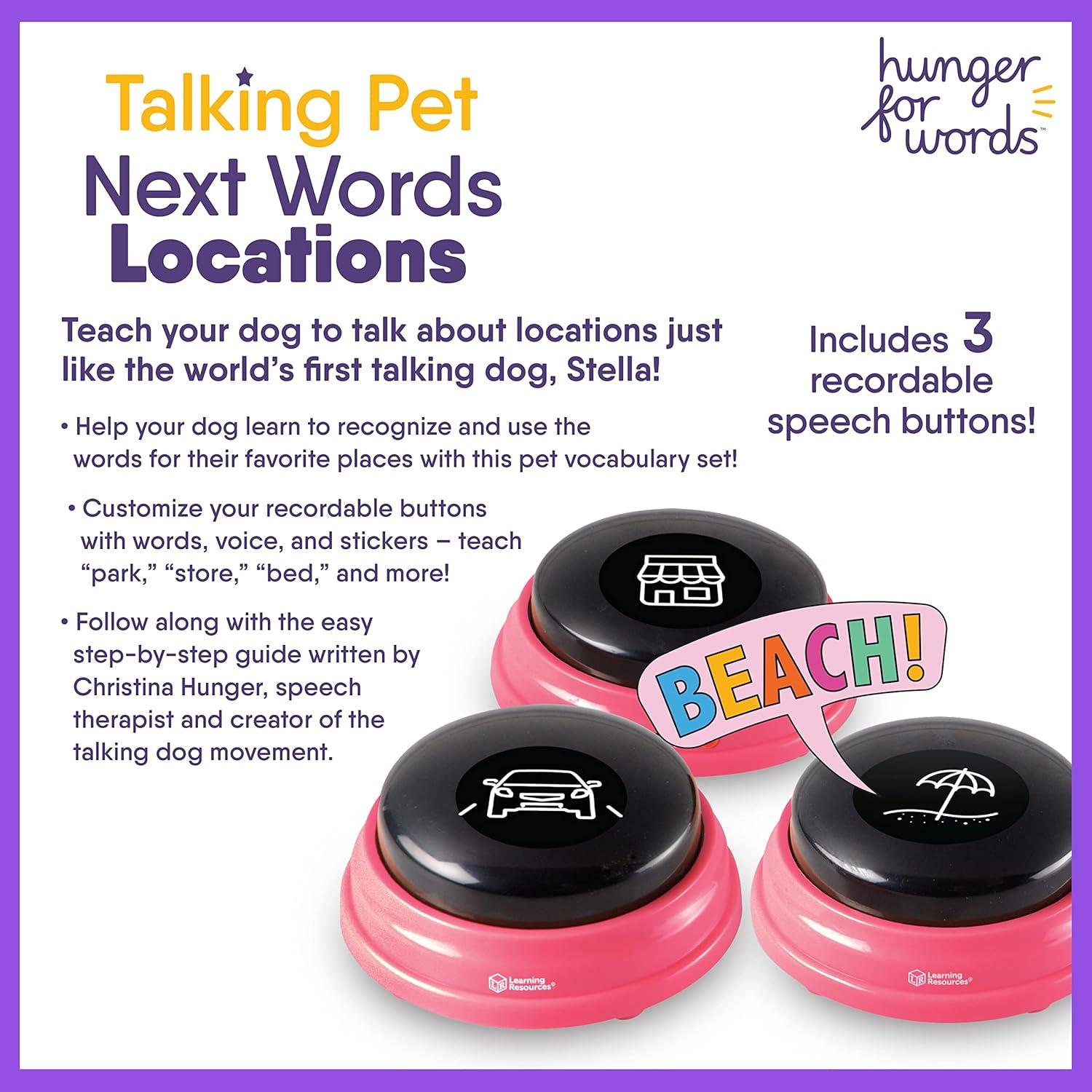 Botones de Habla para Mascotas Hambre por Palabras - Set de 3