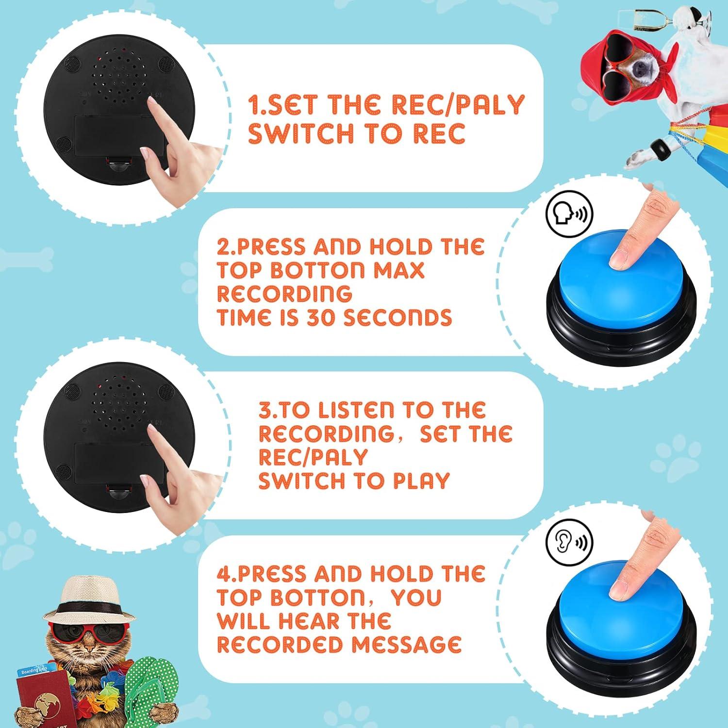 Botones Hablantes para Perros Sanwuta - 12 Paquetes de Entrenamiento