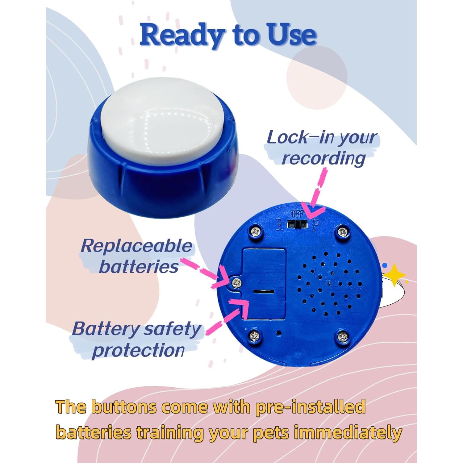 Kit de Botones de Comunicación para Mascotas Damei DM-6