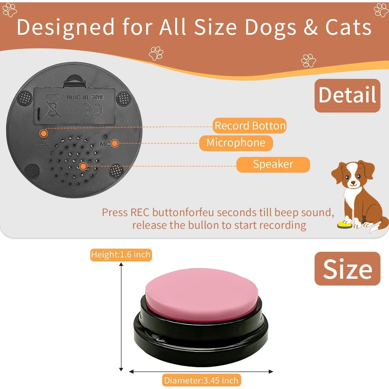 Botones de Comunicación para Perros RIBOSY - 10 Pcs Entrenamiento