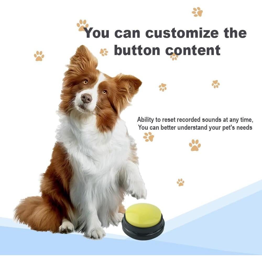 Juego de 4 Botones Grabables para Perros GEESTONE - Comunicación Interactiva