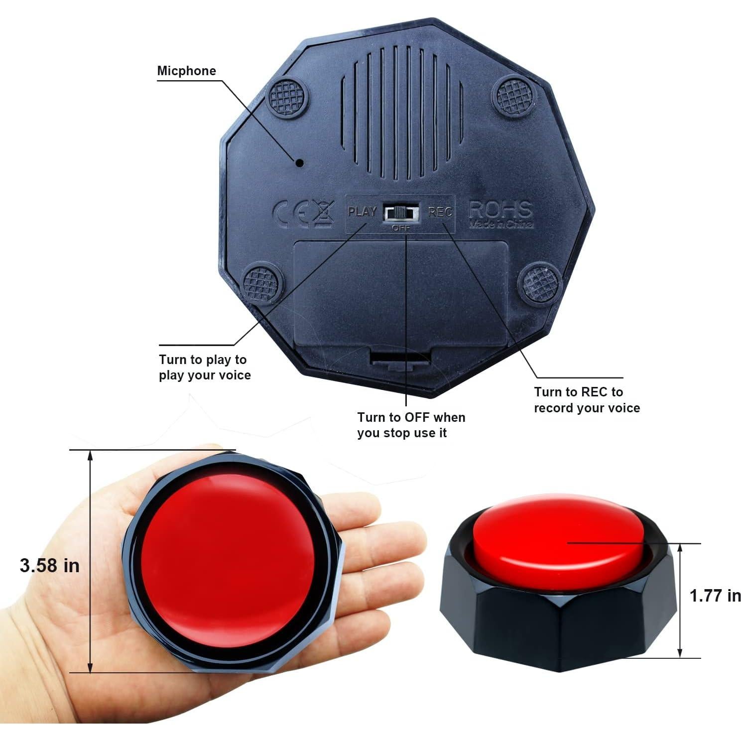 Botones de Comunicación para Perros JOY-U F4 con Alfombrilla