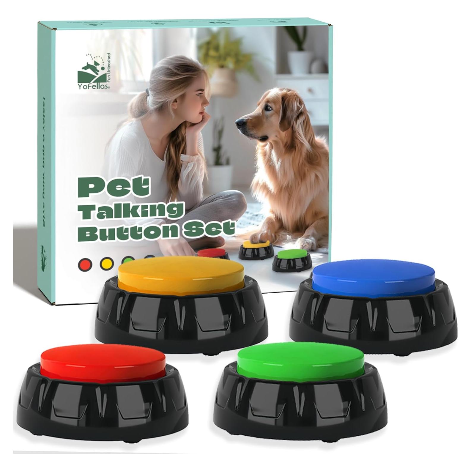 Botón Comunicador para Mascotas YoFellas - Paquete de 4