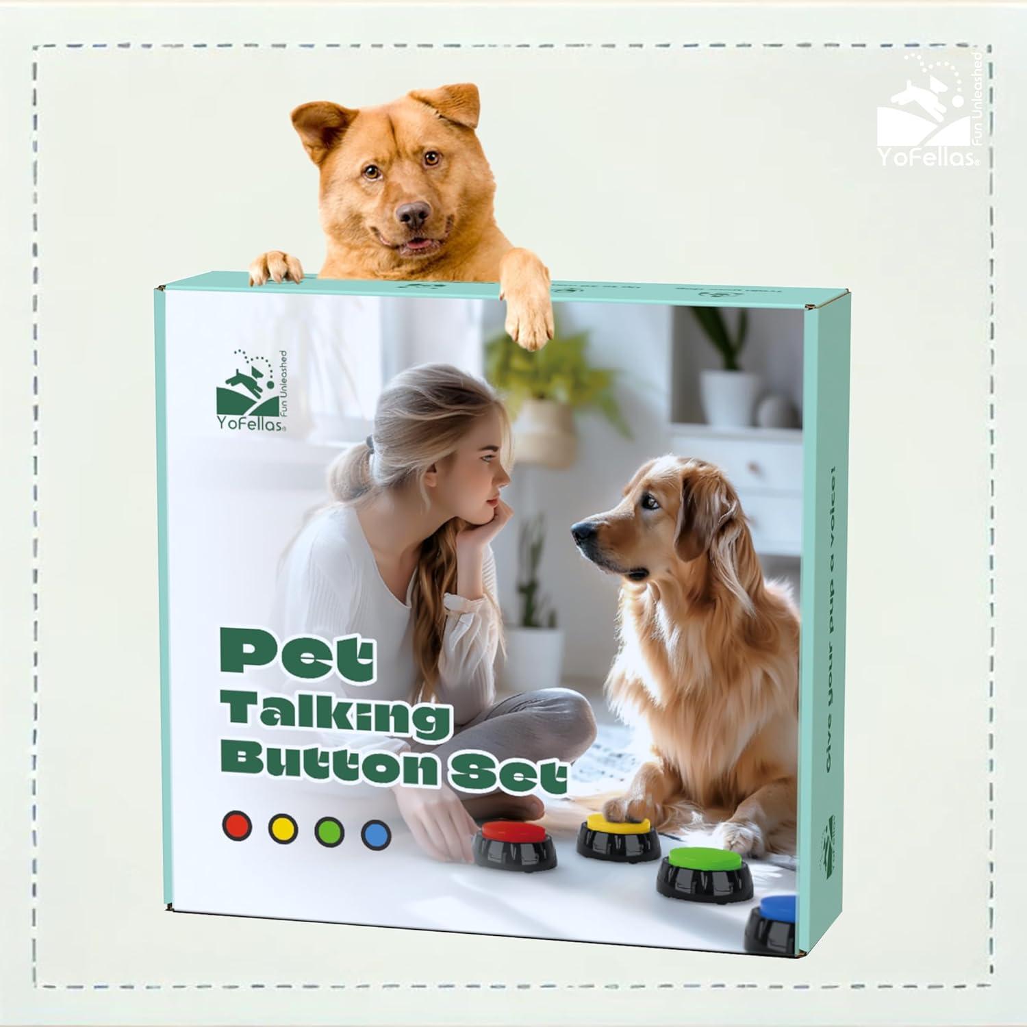 Botón Comunicador para Mascotas YoFellas - Paquete de 4