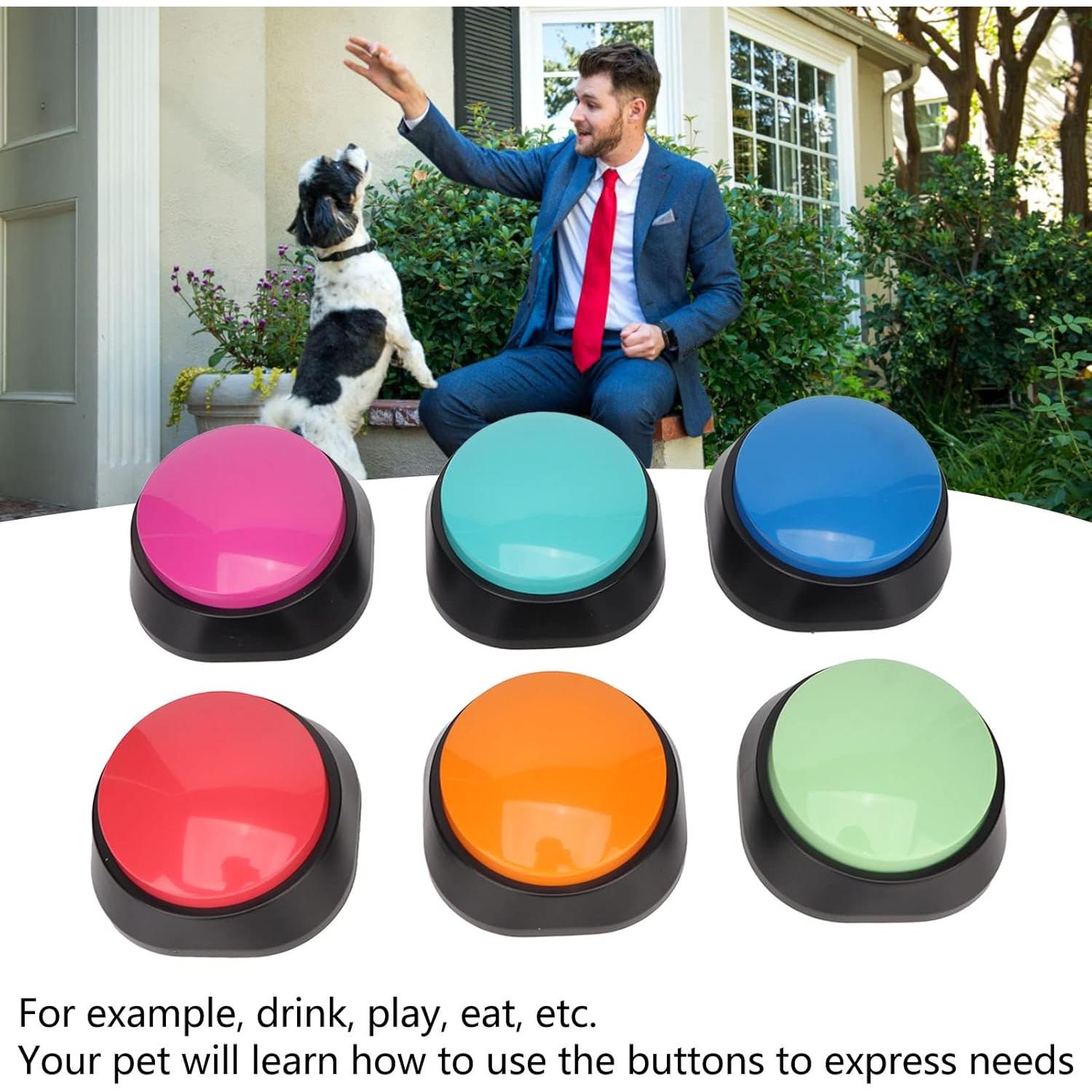 6 Botones de Grabación de Voz para Entrenamiento de Perros