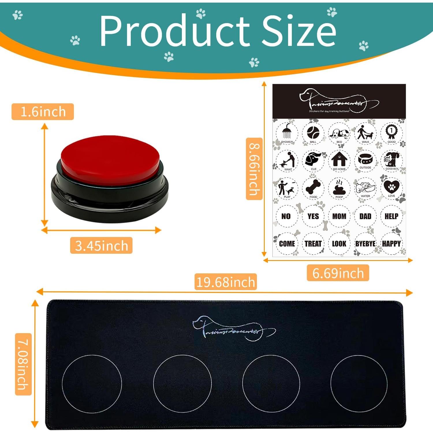 Botones Grabables RIBOSY 4 con Alfombrilla y 25 Etiquetas