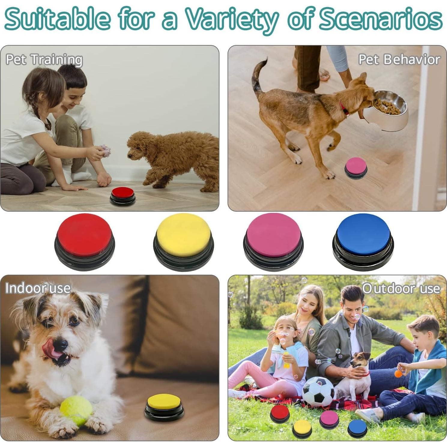 Botones Grabables RIBOSY 4 con Alfombrilla y 25 Etiquetas