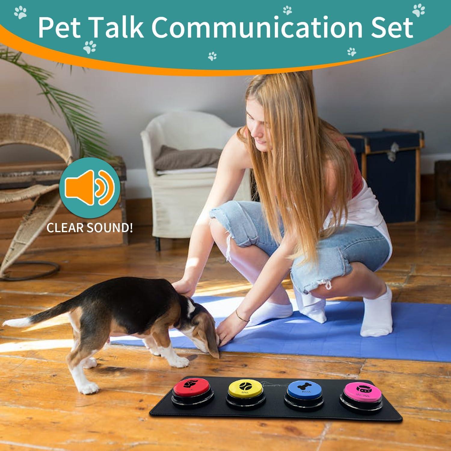 Botones Grabables RIBOSY 4 con Alfombrilla y 25 Etiquetas