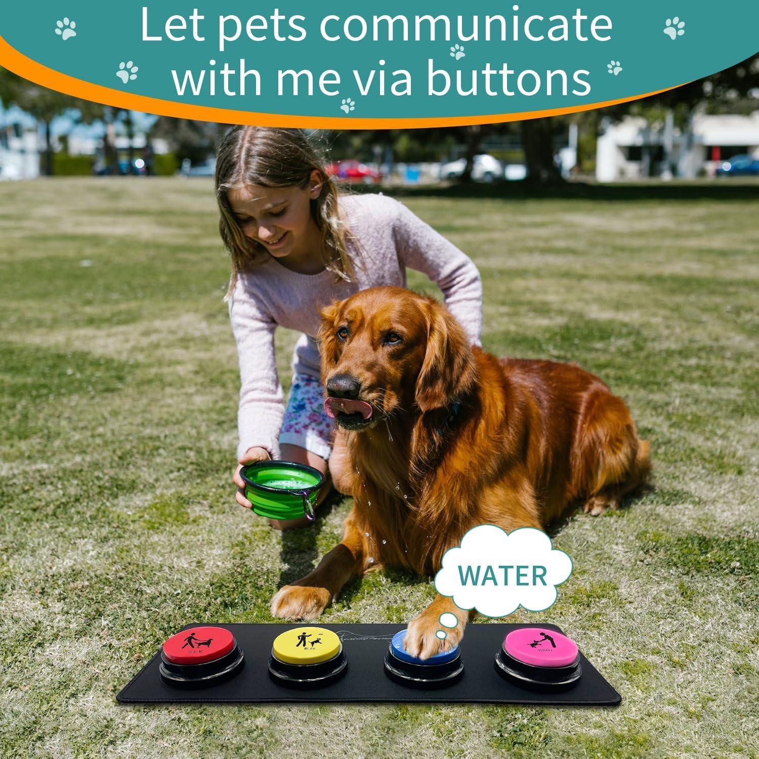 Botones Grabables RIBOSY 4 con Alfombrilla y 25 Etiquetas