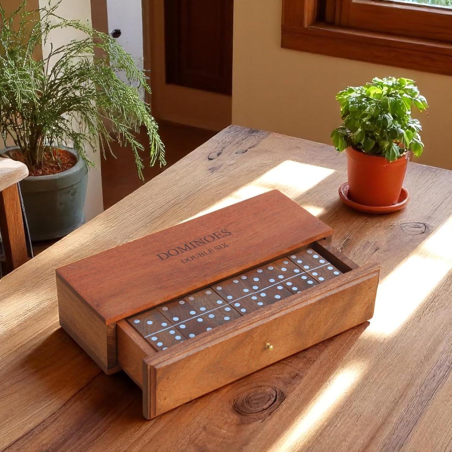Juego de Dominó de Madera T one con 28 Fichas Doble Seis