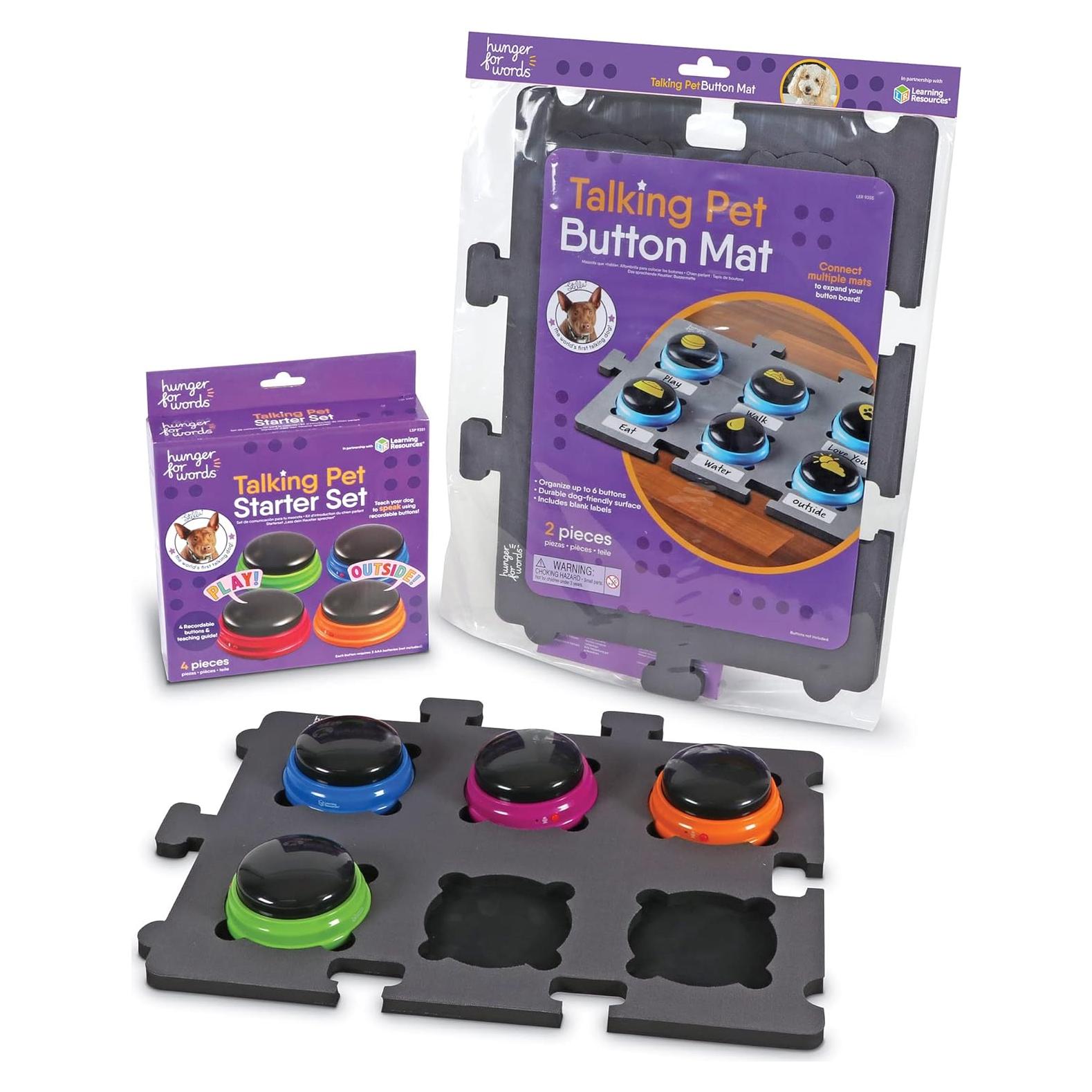 Alfombrilla de Botones para Mascotas Hablantes Hambre por Palabras