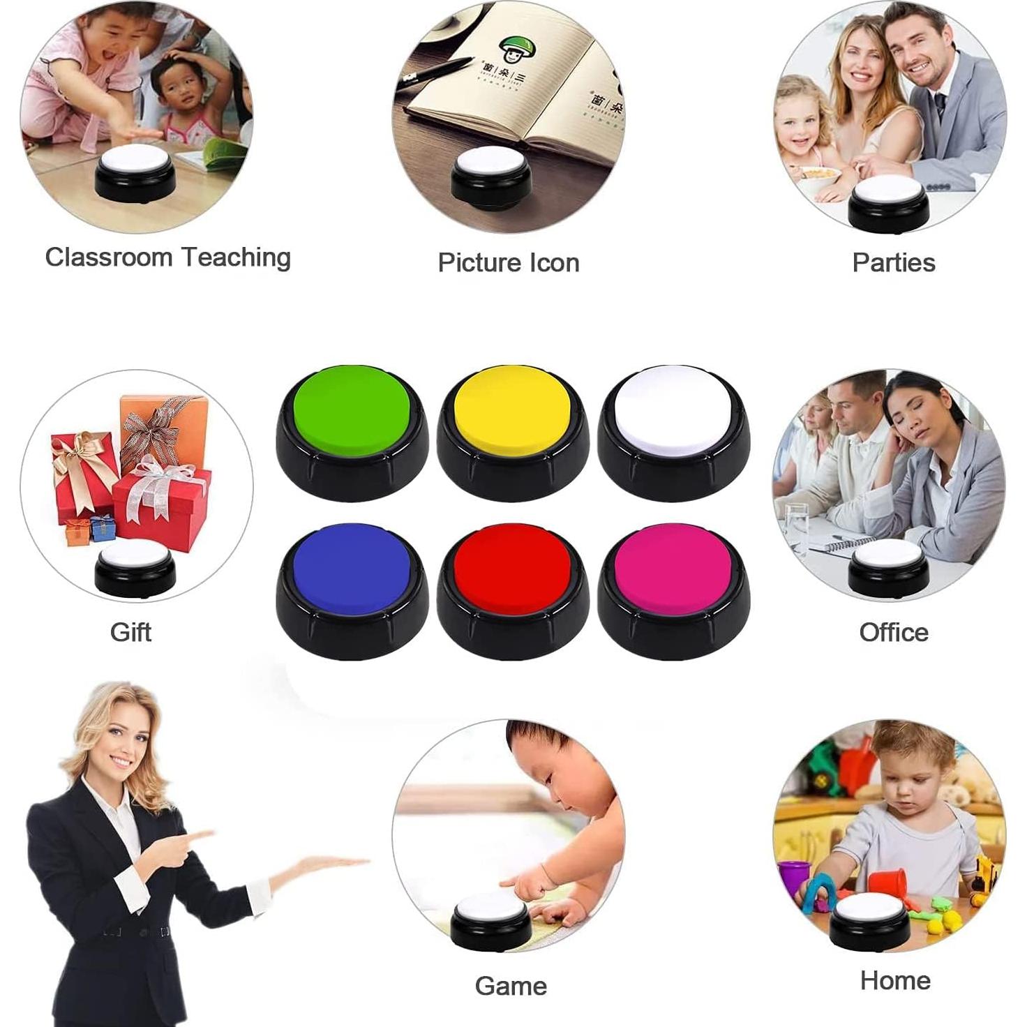 Botones de Comunicación para Perros Sumwell M4, 6 Colores, 30s