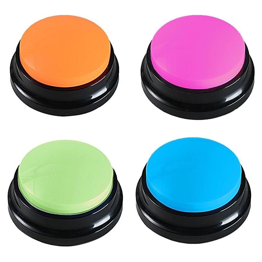 Botones Hablantes para Perros AUNMAS, Set de 4, Grabación 30s